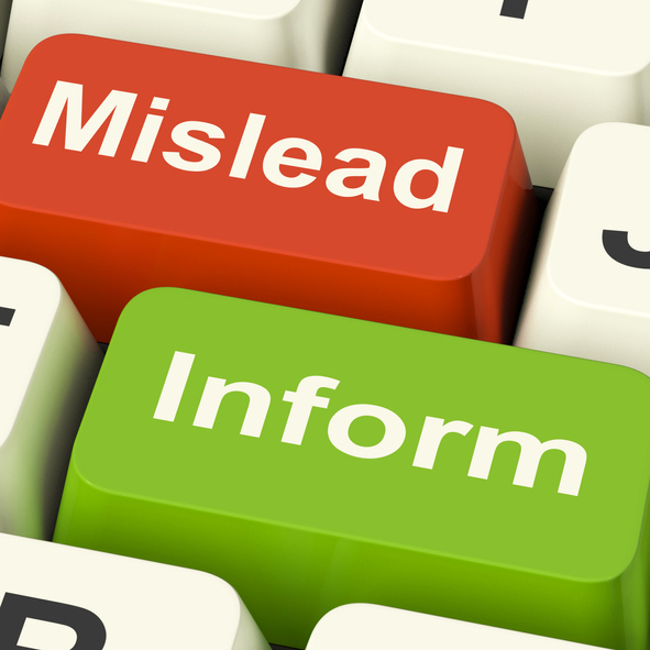 Mislead Inform Keys Shows Misleading Or Informative Advice